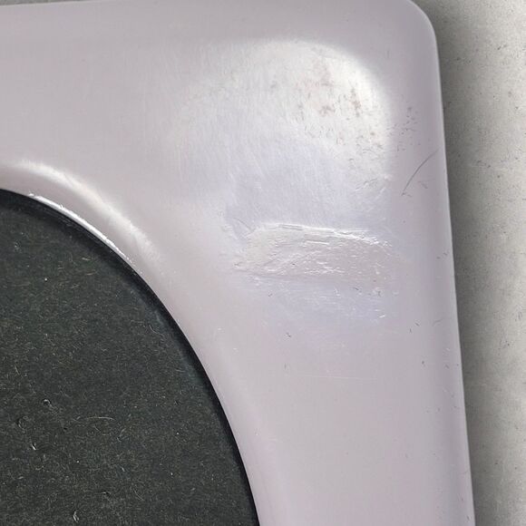 Y2K Style Lavender Oval Photo Frame Chunky Ceramic 9x7 Retro Pastel Decor - Picture 6 of 8